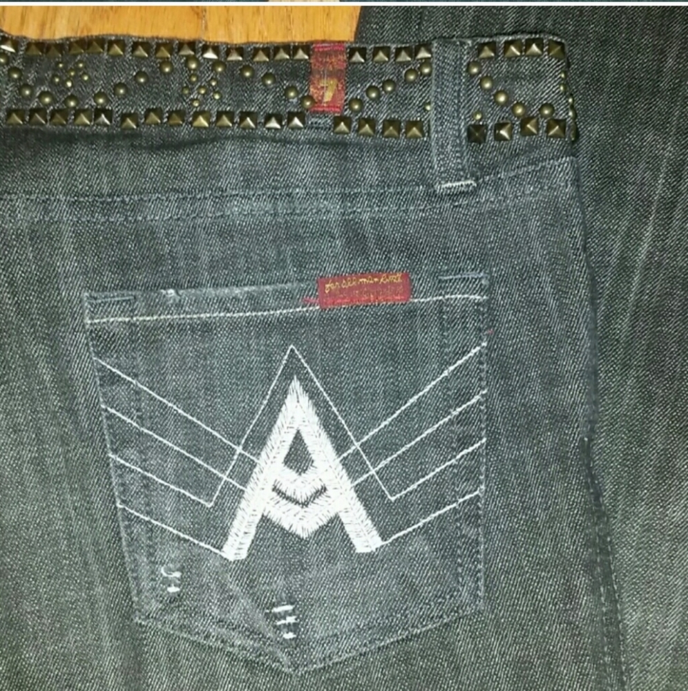 🇺 74AMK 🔥 Gorgeous studded Havana distressed 74AMK 28r 🆓🆓🆓FREE WITH $75 BUN